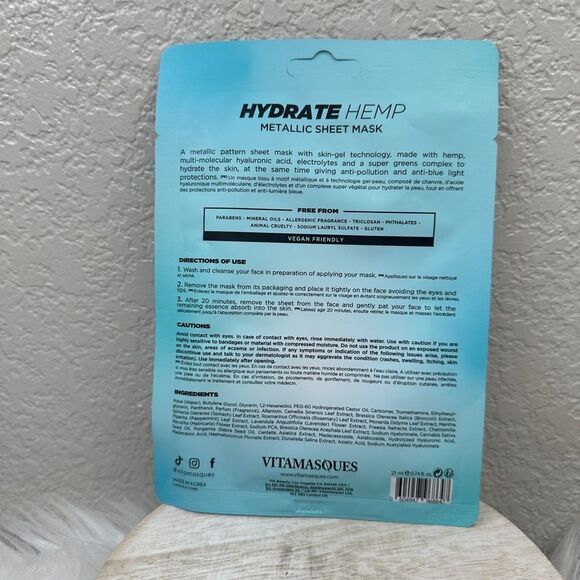 $4 πβVitamasques Metallic Sheet Mask π FULLβ SZ - Picture 3 of 3